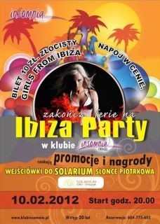 Ibiza Party to propozycja na piątkowy wieczór w klubie Insomnia