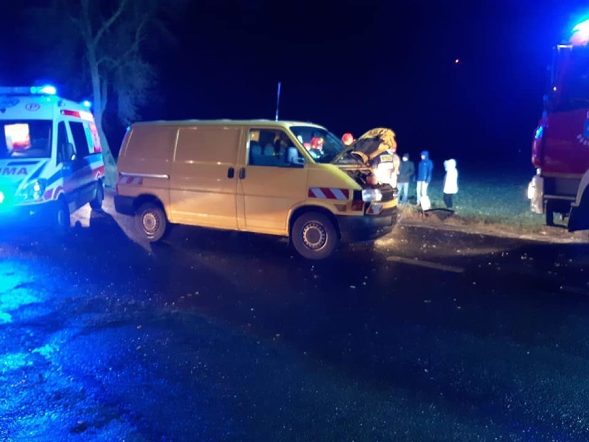 Wypadek w Babienicy na drodze między Boronowem a Psarami