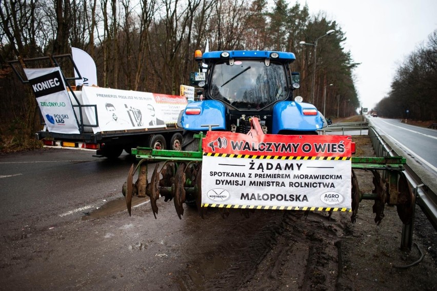 Niepołomice. Protest Agrounii w Małopolsce