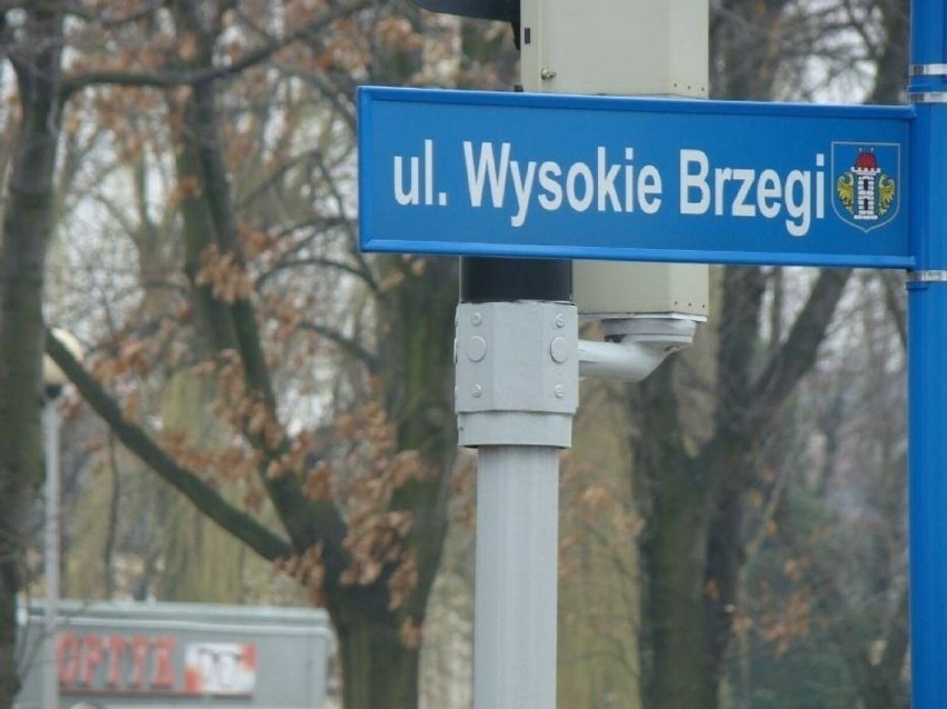 Ulica Wysokie Brzegi Centrum Oświęcimia, duże ruchliwe...