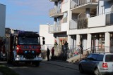 Interwencja straży i policji na osiedlu Stare Sady w Wieluniu
