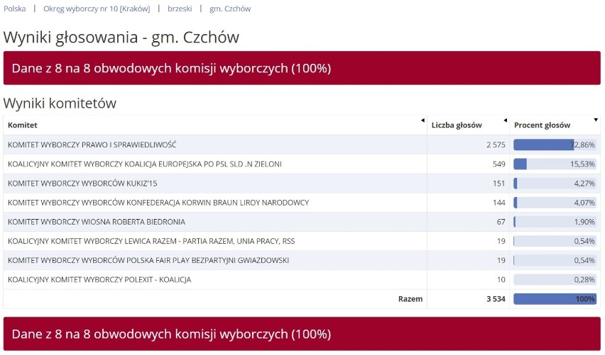 Ostateczne wyniki wyborów do europarlamentu - powiat brzeski. Jak głosowano w poszczególnych gminach?