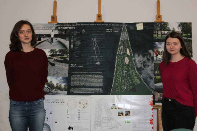 Autorki zwycięskiej koncepcji zagospodarowania byłego wysypiska odpadów komunalnych w Sowlanach (od lewej) Irmina Bieła i Aleksandra Bąk
