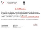 Szpital w Tomaszowie Maz. wprowadza całkowity zakaz odwiedzin i przypomina, co robić, jeśli podejrzewamy u siebie koronawirusa
