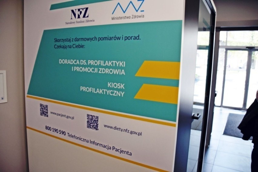 Kiosk profilaktyczny w siedzibie NFZ w Zielonej Górze