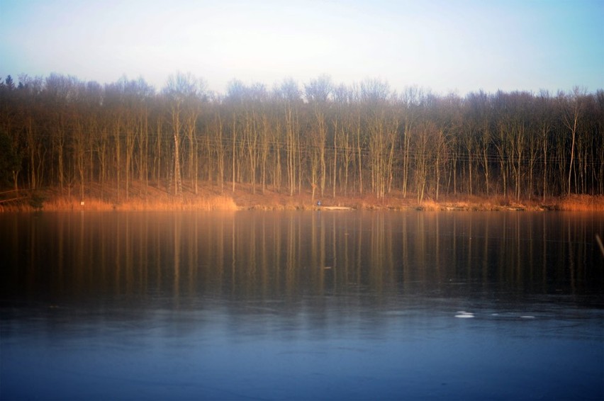 Śrem, Psarskie: zalew zamienił się w lodowisko