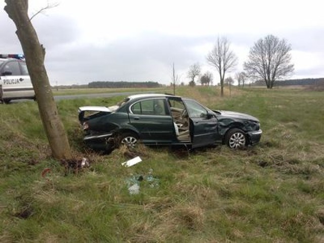 Stępnica: Pijany wjechał do rowu - miał 3 promile i wiózł pasażera [FOTO]