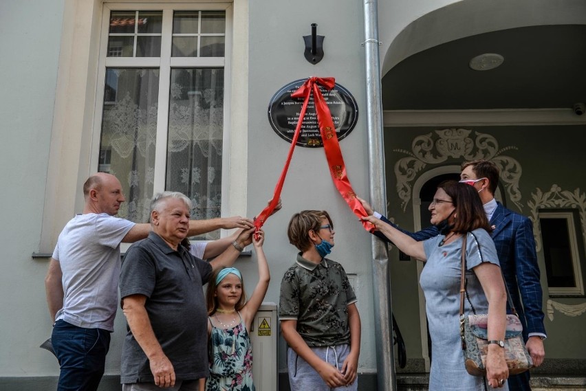 14.08.2020, Gdańsk Wrzeszcz, odsłonięcie pamiątkowej tablicy...