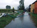 Podtopienia w gminie Szadek i Zduńska Wola. Strażacy pomagali mieszkańcom ZDJĘCIA