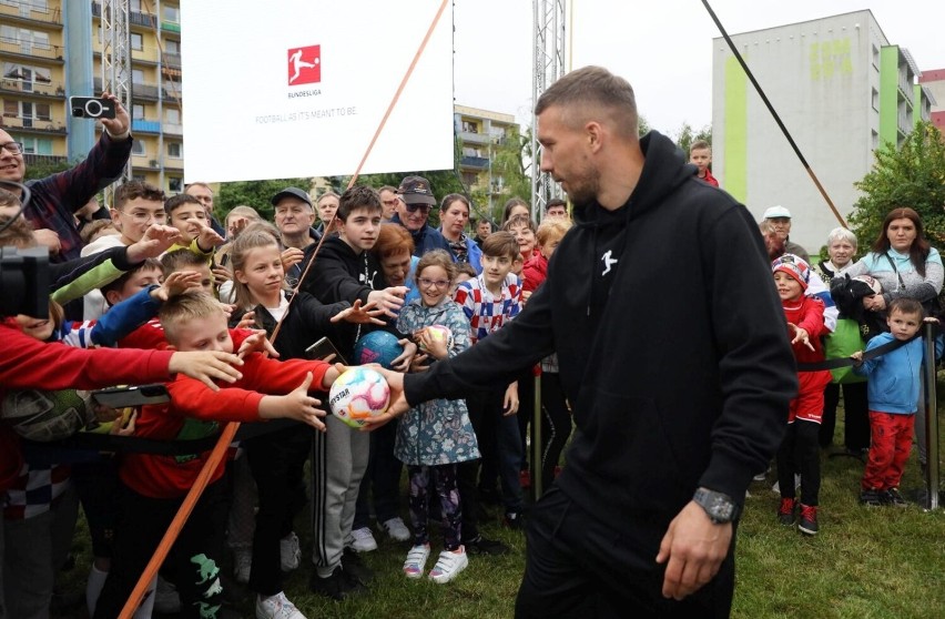 Główną postacią festynu był Lukas Podolski....