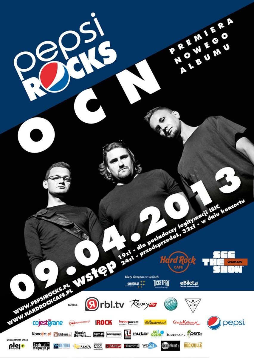 OCN z nowym album zagrają w Hard Rock Cafe 9 kwietnia