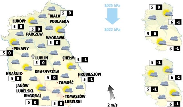 Prognoza pogody Lublin i region - 14 listopada