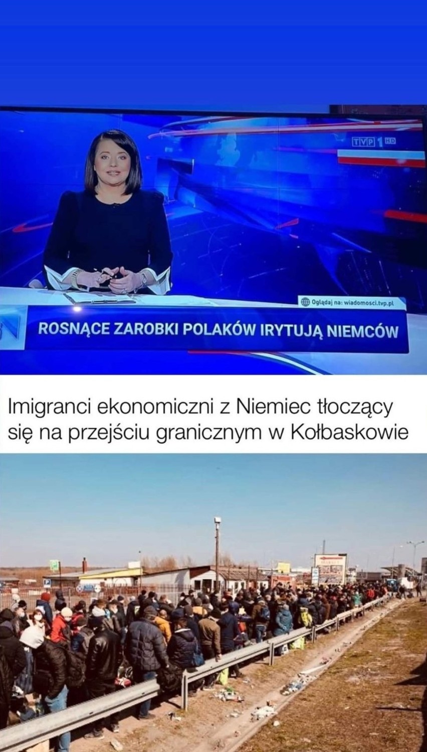 „Rosnące zarobki Polaków irytują Niemców". Kolejny pasek TVP hitem internetu. MEMY