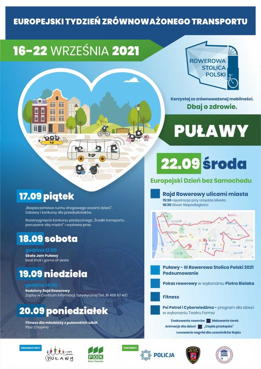 Europejski Tydzień Zrównoważonego Transportu w Puławach, na mieszkańców czeka wiele atrakcji!