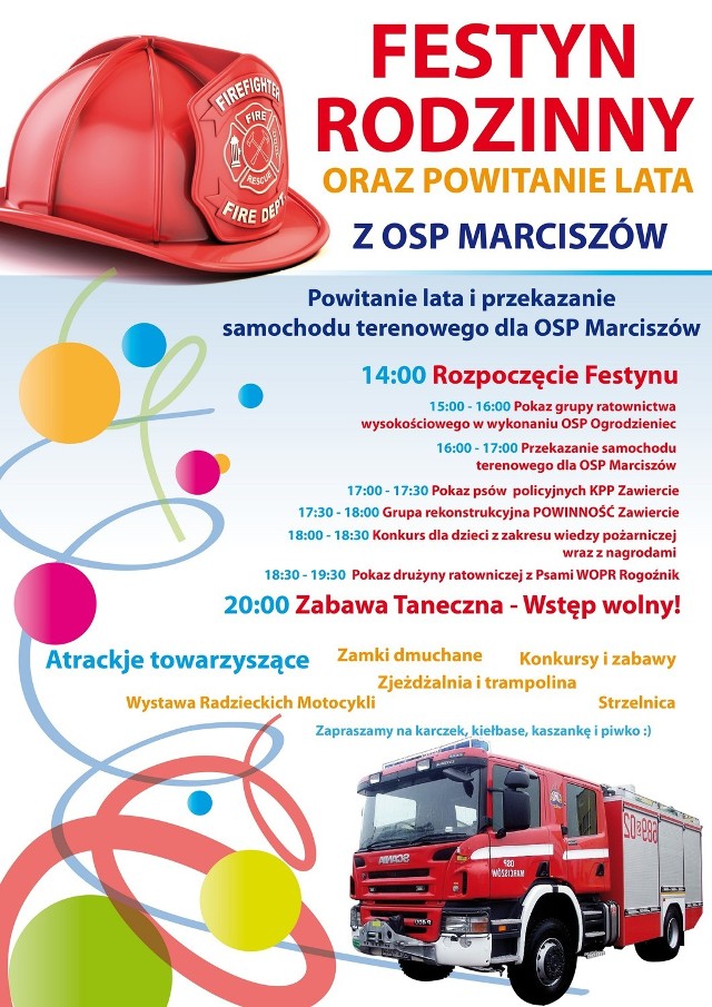 Zobacz program festynu OSP Marciszów.