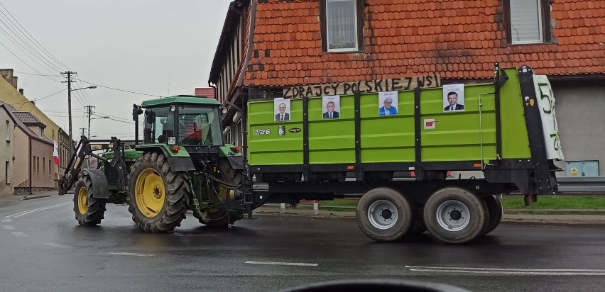 Rolnicy protestują m.in. w powiecie tucholskim