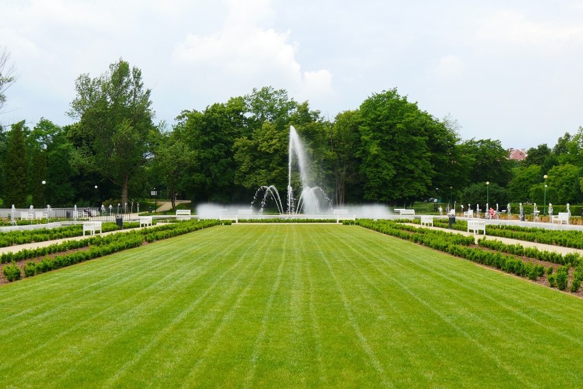 Zobacz, jak wyglądają pokazy fontann w Parku Miejskim w Legnicy w ciągu dnia. Tańcząca woda robi wrażenie nie tylko po zmierzchu [ZDJĘCIA]