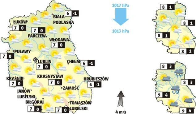 Prognoza pogody dla województwa lubelskiego na 6 marca i dwa kolejne dni