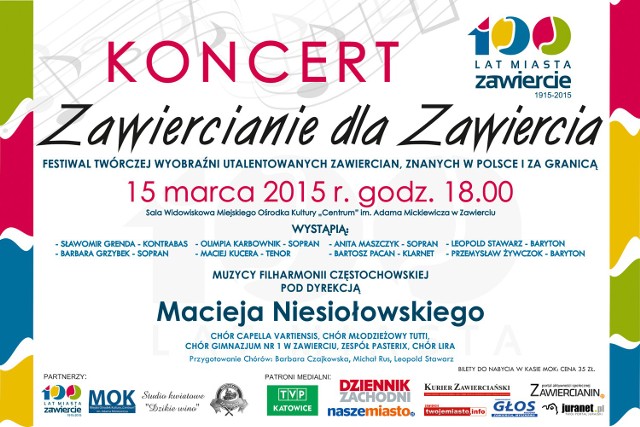 Koncert „Zawiercianie dla Zawiercia”.