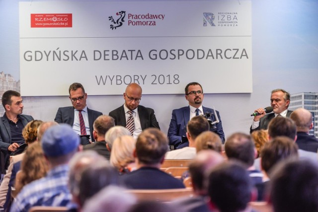 Gdyńska Debata Gospodarcza kandydatów na prezydenta miasta odbyła się w Wyższej Szkole Bankowej [27.09.2018]