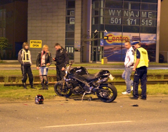 Wypadek motocyklisty na al. Piłsudskiego