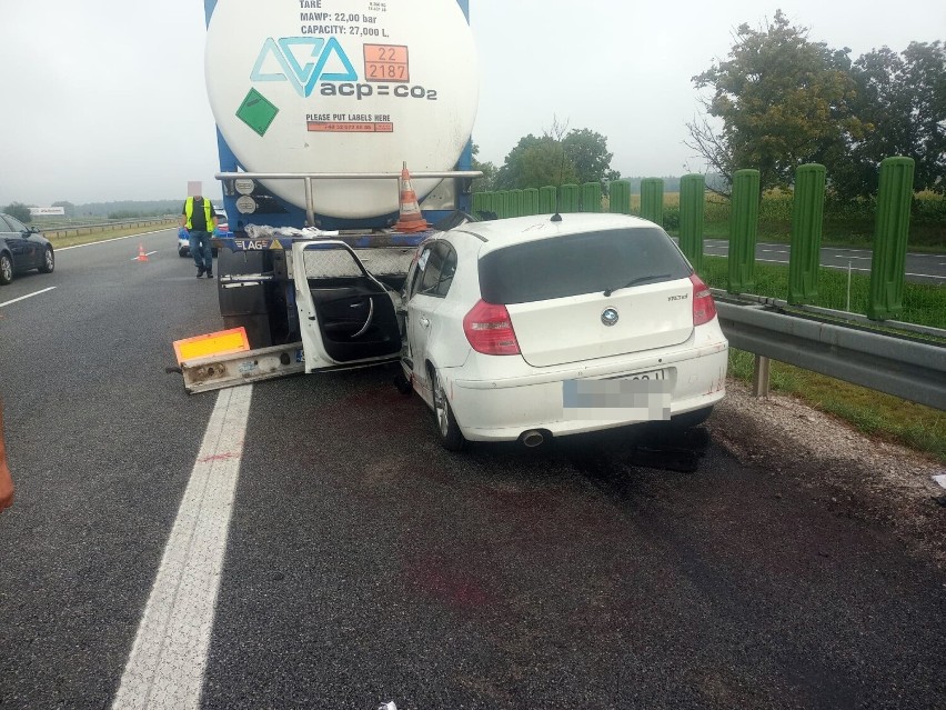 Wypadek na autostradzie A1 w powiecie aleksandrowskim