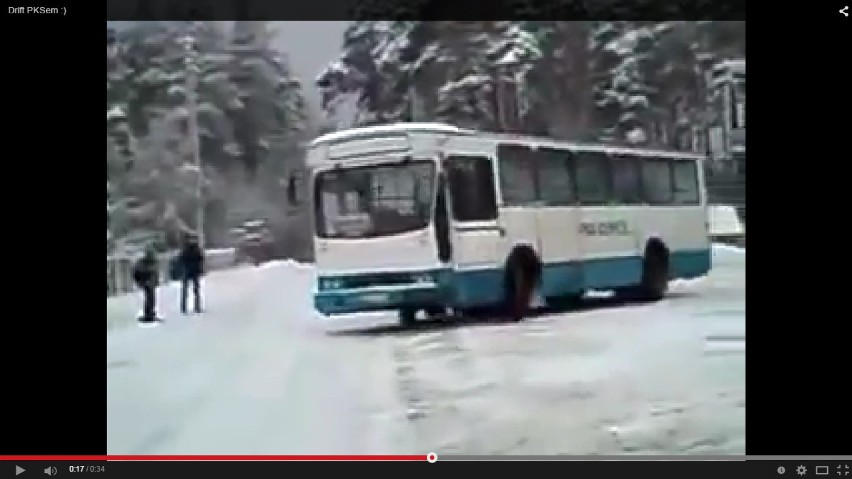 Drift autobusem PKS Gliwice? Zobacz jak Jelcz radzi sobie na śniegu [WIDEO]