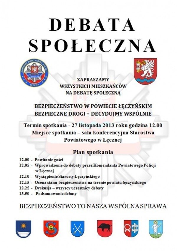 Debata społeczna w Łęcznej odbędzie się 27 listopada.