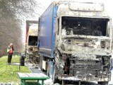 Pożar ciężarówek na parkingu w Lubrzy pod Prudnikiem. Policja: "To podpalenie". Poszukiwani świadkowie