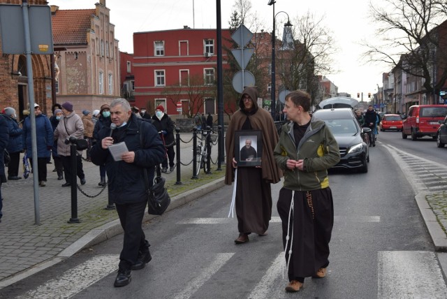 Ostatnie pożegnanie o. Jeremiasza Trusia z parafii pw. św. Antoniego w Nowej Soli, 8 stycznia 2022 roku