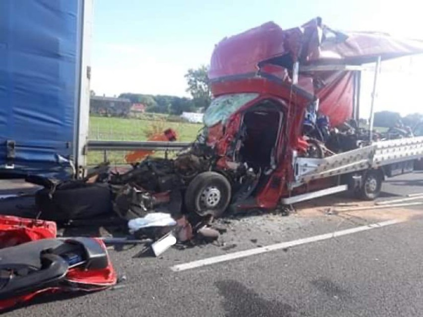 Śmiertelny wypadek na autostradzie A1 koło Frący ZDJĘCIA