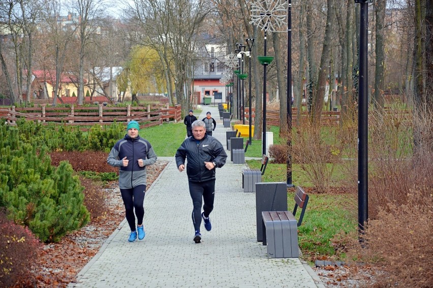 Parkrun Kraśnik. Mieszkańcy biegali w parku im. św. Jana Pawła II. Zobacz zdjęcia
