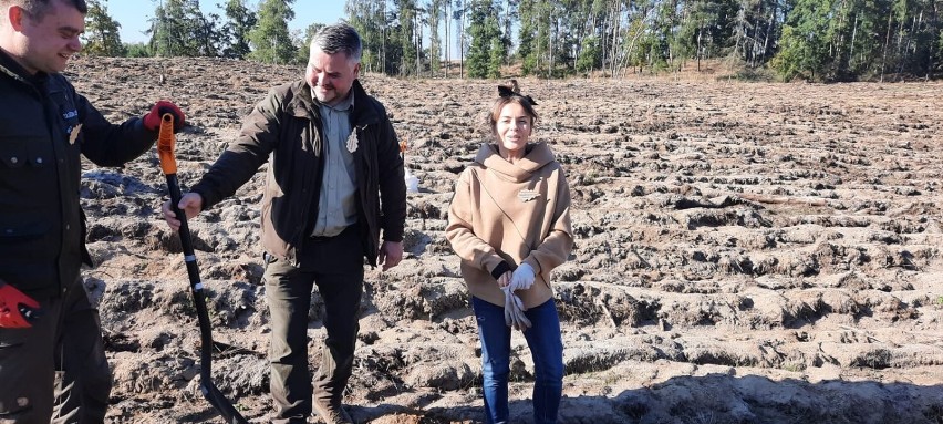 Leśnicy z Kaczor sadzili las z Edytą Herbuś [ZOBACZ ZDJĘCIA]