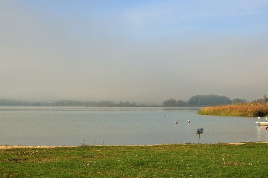 Zbąszyń. Mglisty niedzielny, październikowy poranek -...