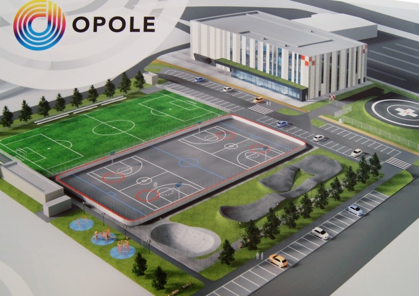 Projekt nowej hali sportowej i boisk w miejscu Cieplaka.