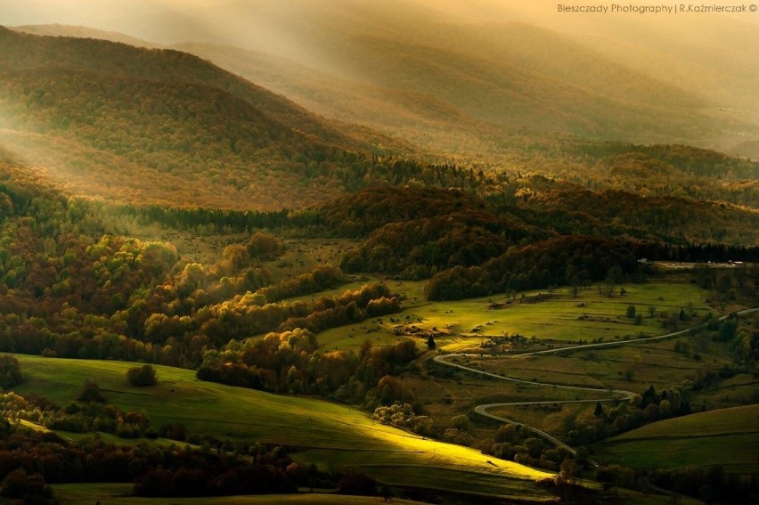 Zachwycający widok na Bieszczady.