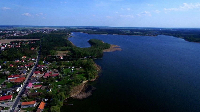 Jezioro Sławskie sfotografowane przez dron Grzegorza...