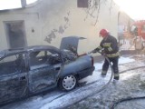 Pożar samochodu w Grzegorzewie [ZDJĘCIA]