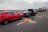 Cztery samochody zderzyły się na A1 przed Lisewem [zdjęcia]