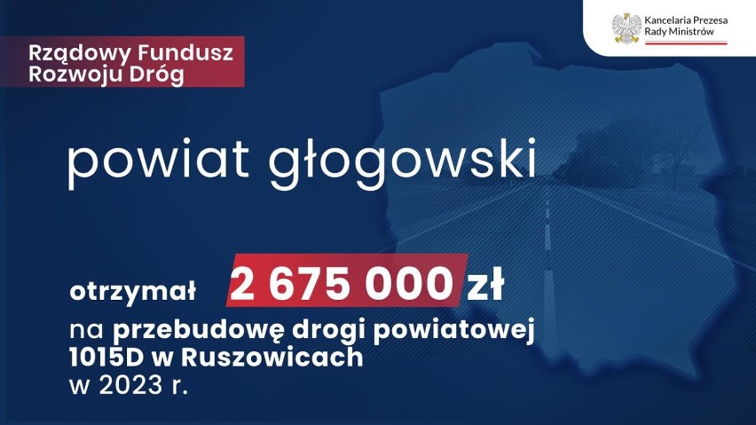 Pieniądze dla powiatu głogowskiego