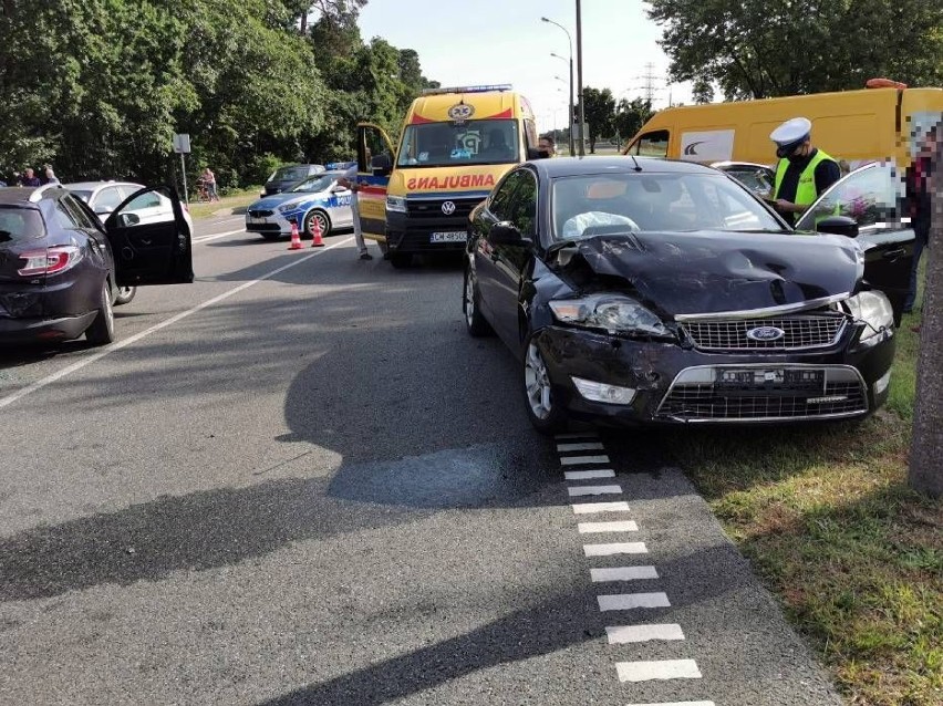 Wypadek na P2 we Włocławku.