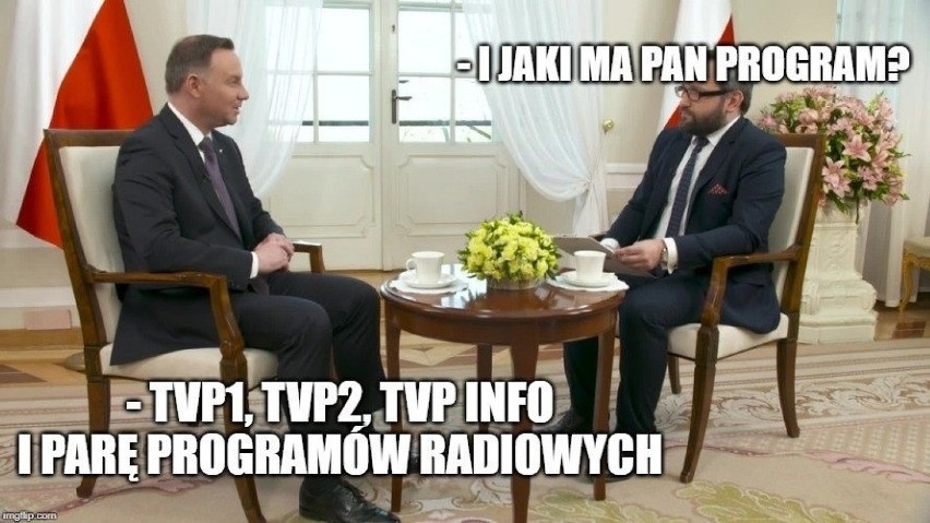 TVP i TVP Info w służbie Andrzejowi Dudzie? Tak sądzą internauci. Trzaskowski pod ostrzałem [NAJLEPSZE MEMY]