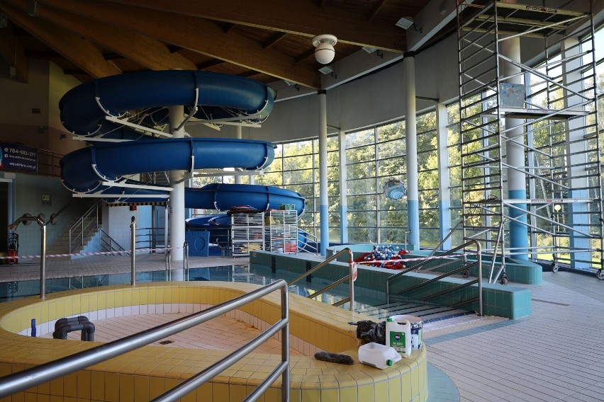 Sala szczecineckiej pływalni w renowacji