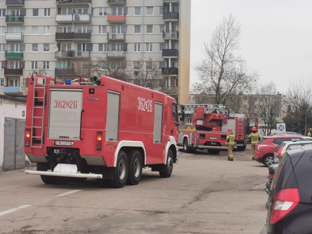 Zgłoszenie o pożarze na ulicy Żytniej we Włocławku