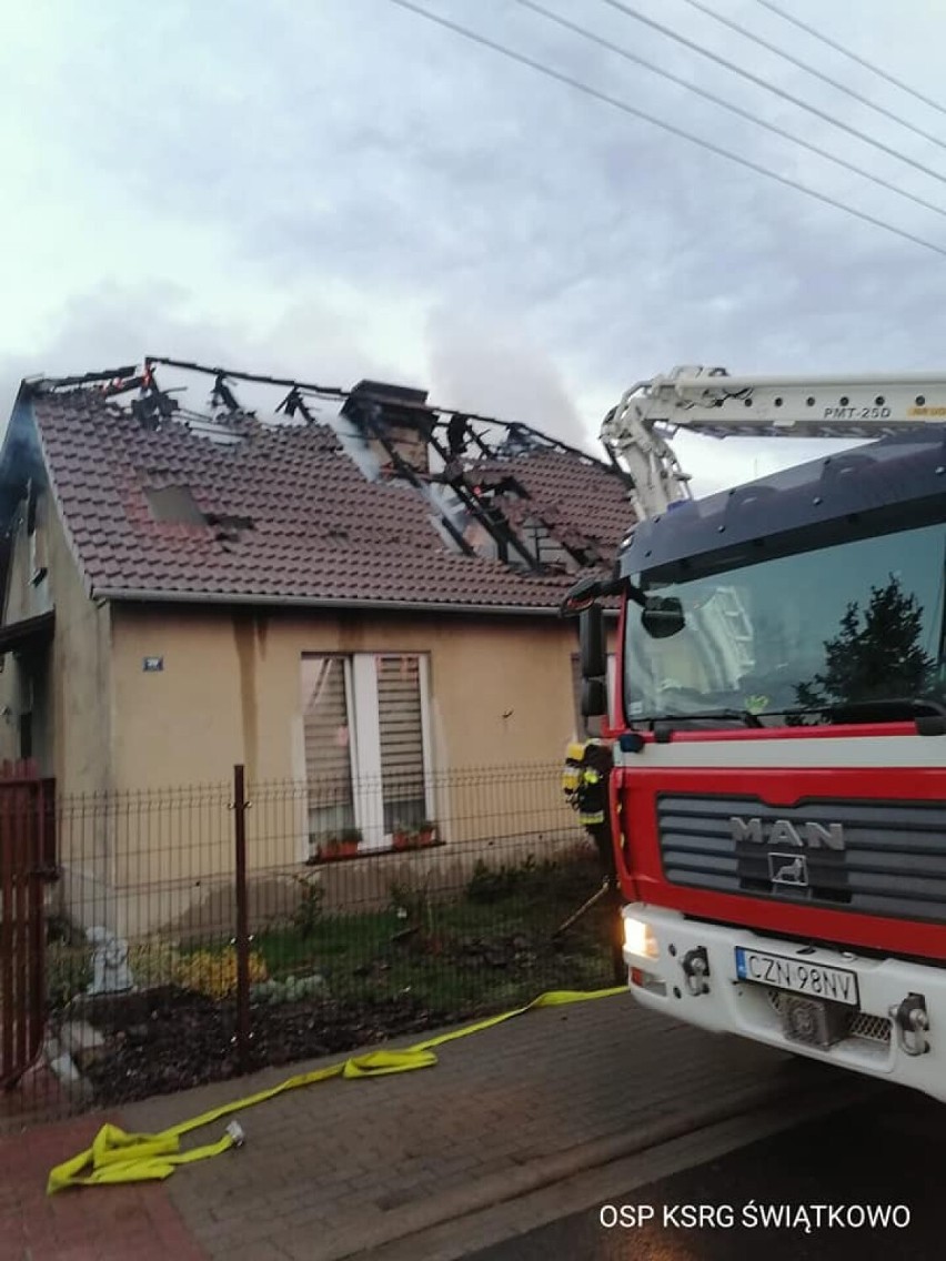 Pożar w Janowcu Wielkopolskim. Płonął dom jednorodzinny