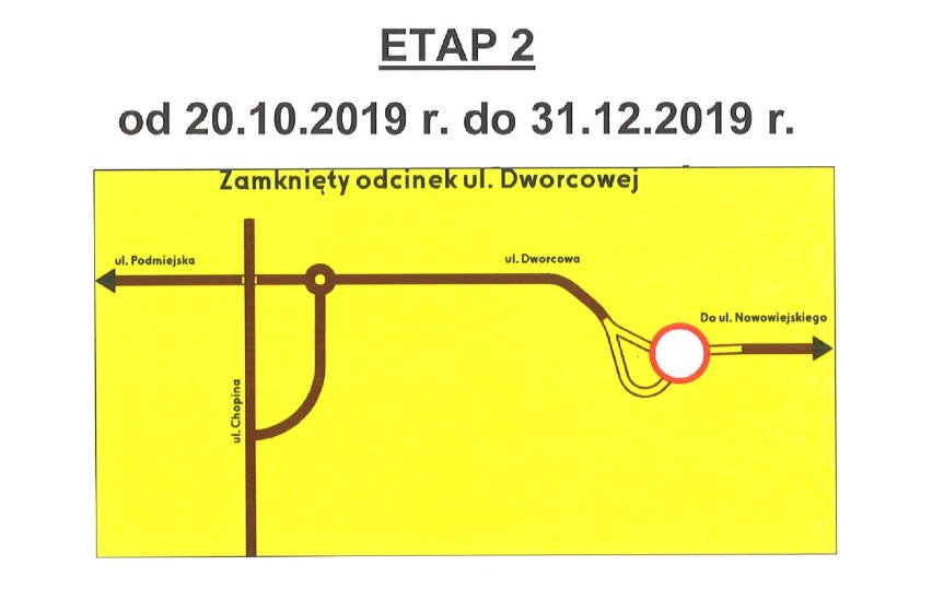 Pruszcz Gdański: Ulica Dworcowa będzie zamknięta do końca roku. Będą utrudnienia w mieście