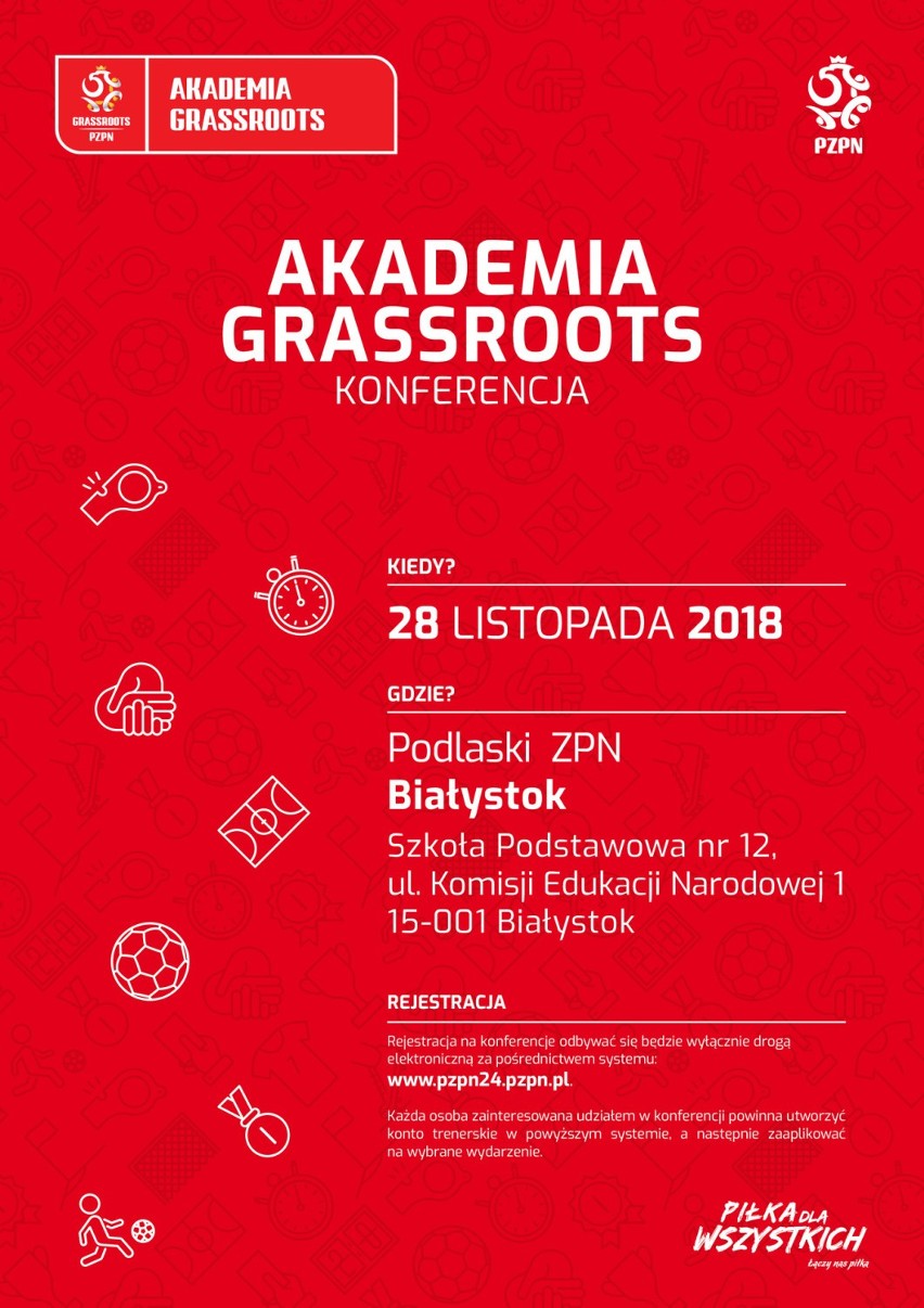 W Podlaskiem odbędzie się „Akademia Grassroots” – bezpłatna konferencja o szkoleniu dzieci i młodzieży 