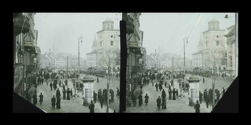 Na zdjęciu widzimy Krakowskie Przedmieście na początku XX...