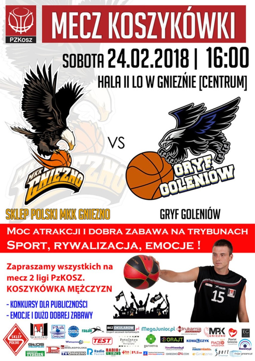 Kolejny weekend 24-25 lutego  w Gnieźnie odbędą się 2 mecze...