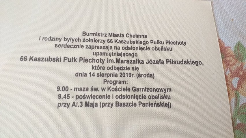 Tadeusz Pawlak: burmistrz zaprosił gości na odsłonięcie...